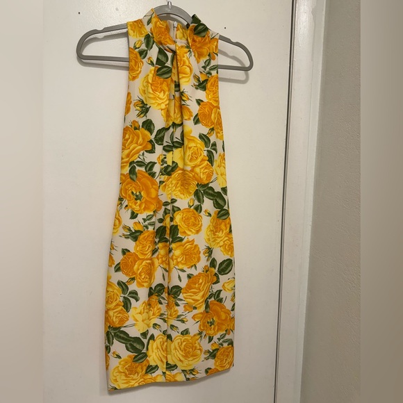 BLACK HALO Yellow Floral Dress Size 6 - Picture 4 of 9